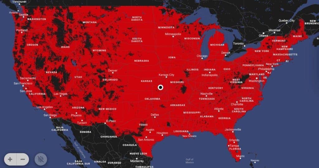 30 T Mobile Coverage Map Vs Verizon Online Map Around The World